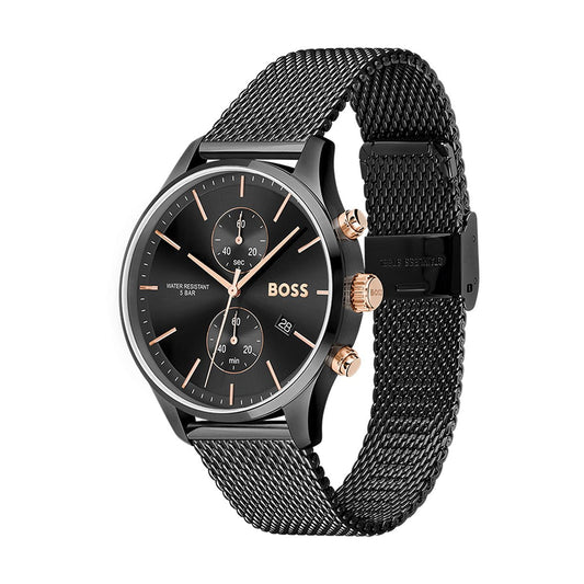 Montre BOSS Homme Associate Chronographe en Acier Noir 1513811