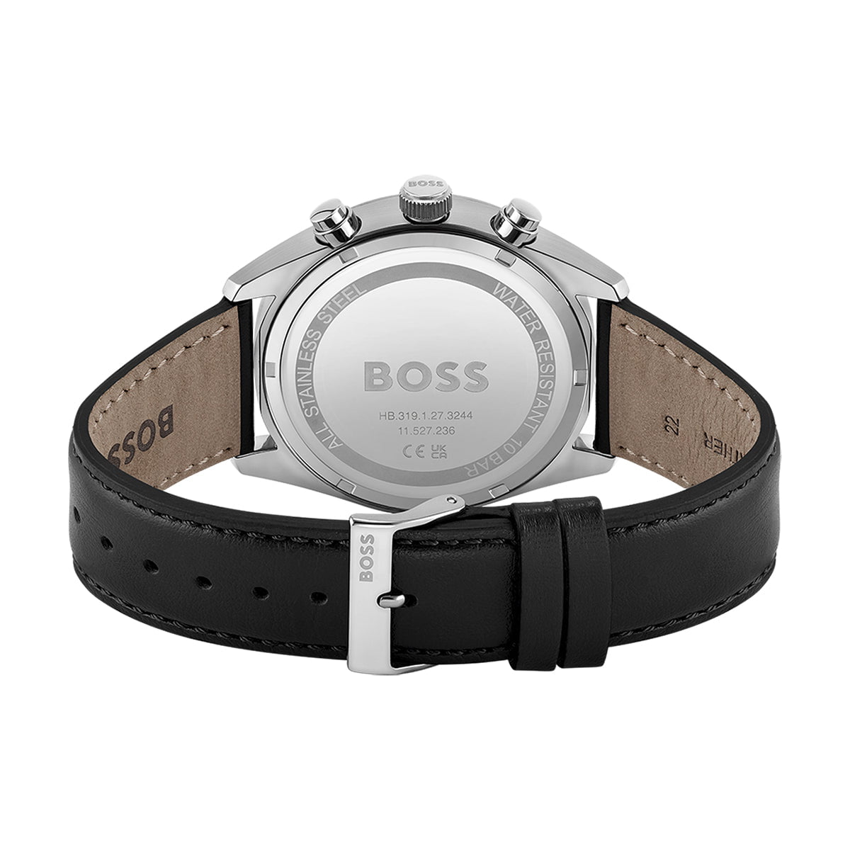 Montre BOSS Homme Champion Chronographe en Cuir Noir 1513816
