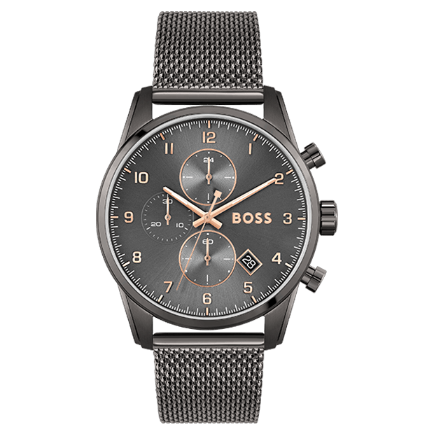 Montre BOSS Homme Skymaster Chronographe en Acier Milanais 1513837
