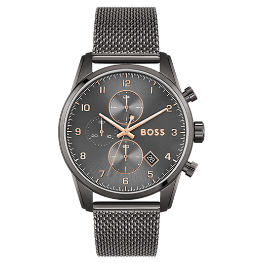 Montre BOSS Homme Skymaster Chronographe en Acier Milanais 1513837