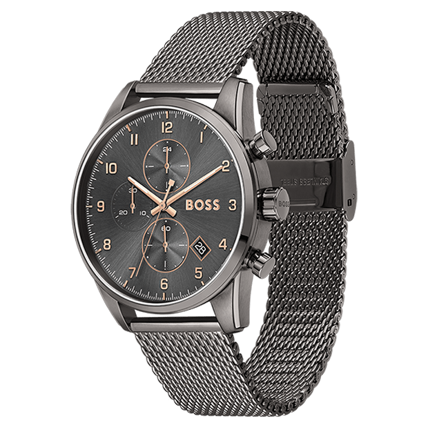 Montre BOSS Homme Skymaster Chronographe en Acier Milanais 1513837