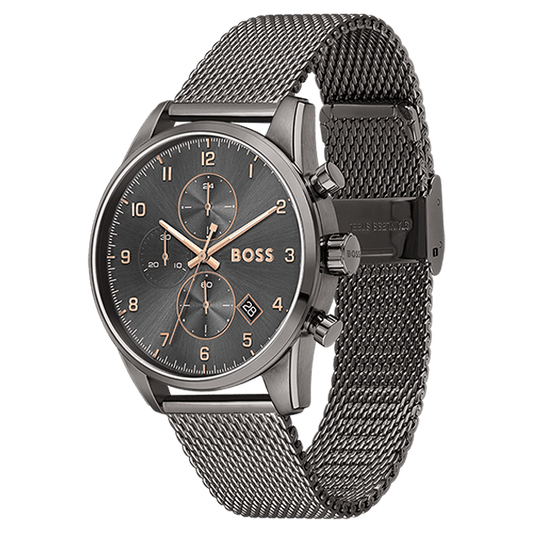 Montre BOSS Homme Skymaster Chronographe en Acier Milanais 1513837