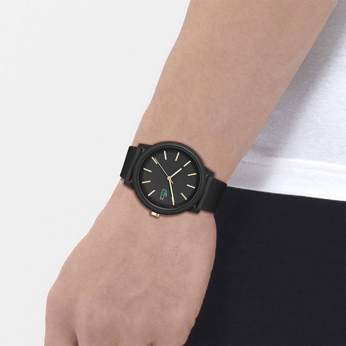 Montre LACOSTE Homme 12.12 en Silicone Noir 2011233