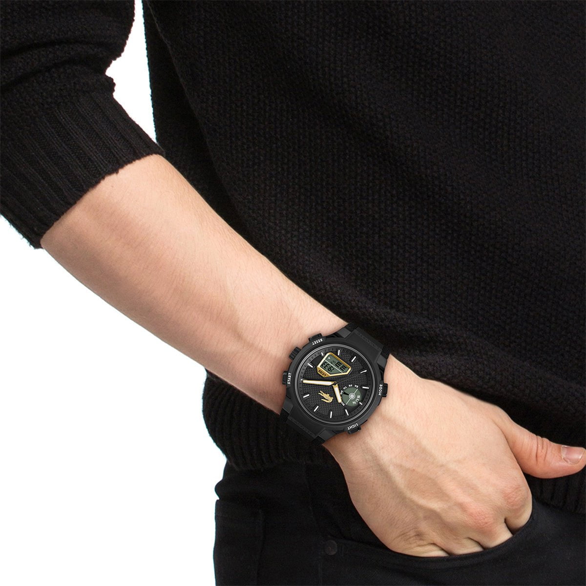 Montre LACOSTE Homme LC33 en Silicone Noir 2011435