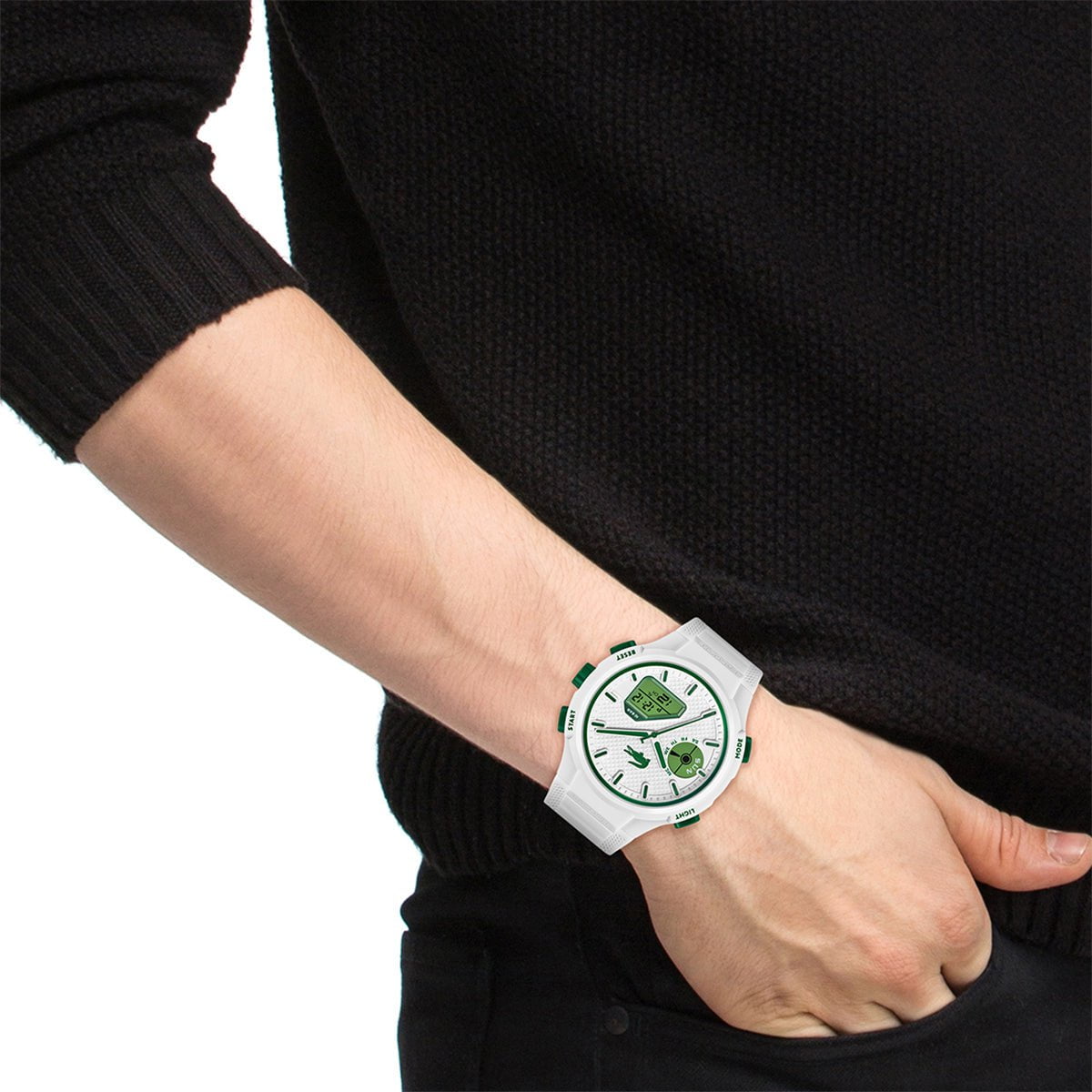 Montre LACOSTE Homme LC33 en Silicone Blanc 2011364