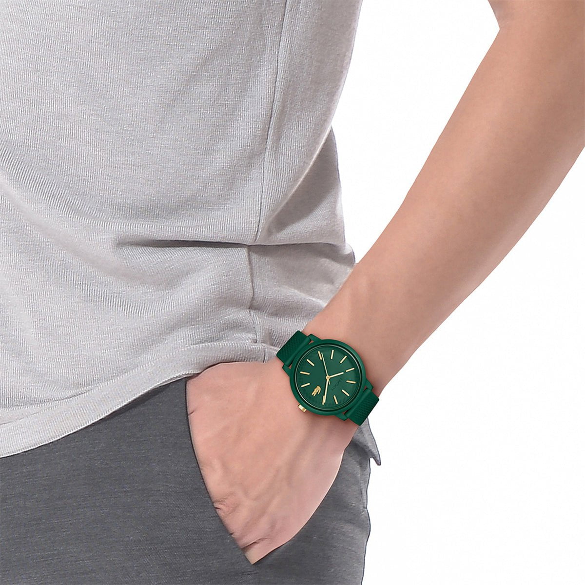 Montre LACOSTE Homme 12. 12 en Silicone Vert2011445
