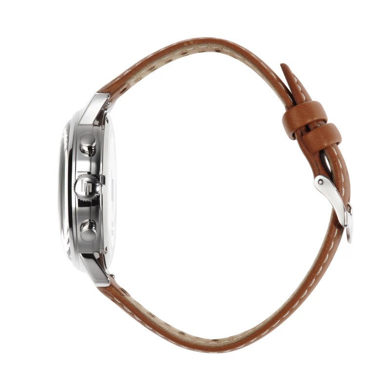 Montre LIP Homme Rallye Méca Chronographe en Cuir Marron 671806