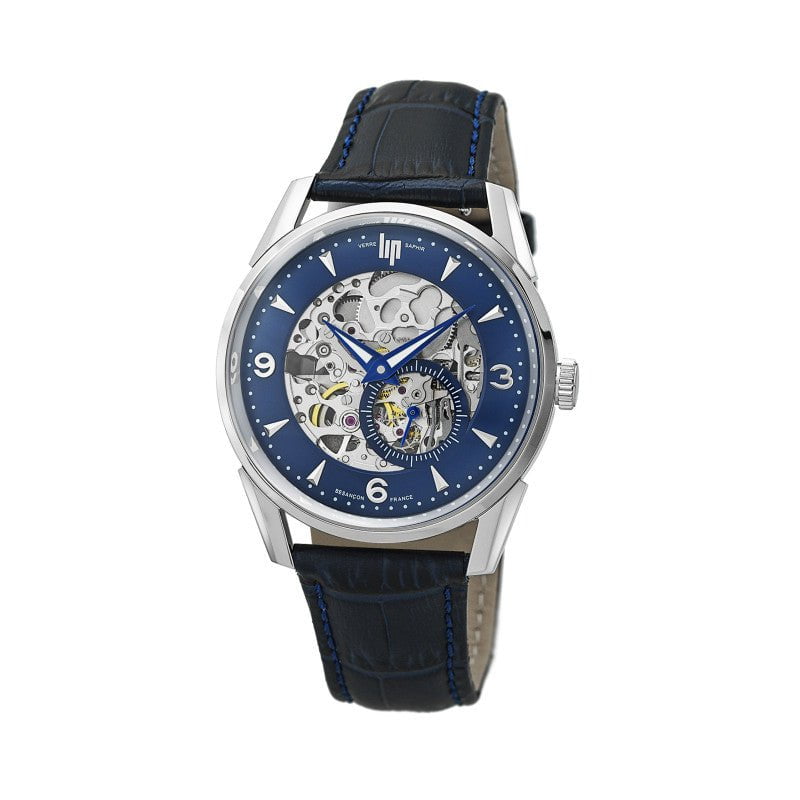 Montre LIP Homme Himalaya Automatique en Cuir Bleu 671725