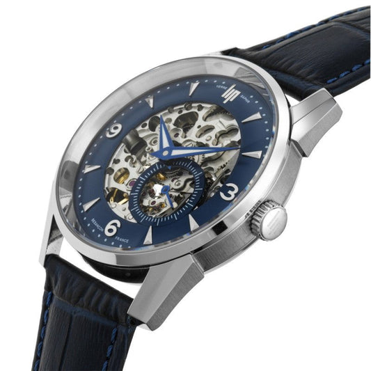 Montre LIP Homme Himalaya Automatique en Cuir Bleu 671725