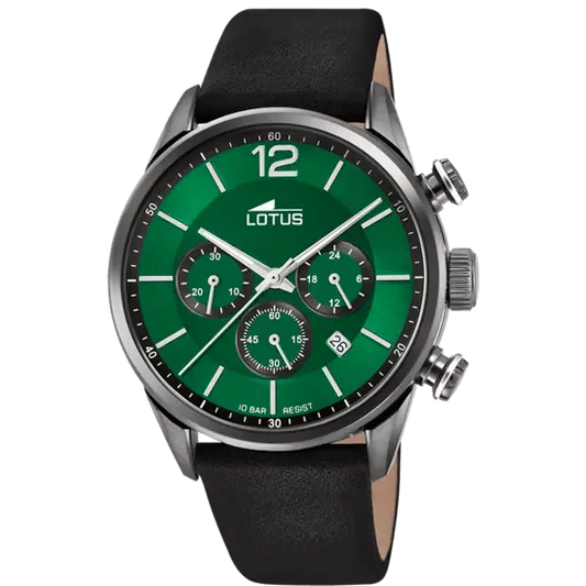 Montre LOTUS Homme Chrono en Cuir Noir 18687/4