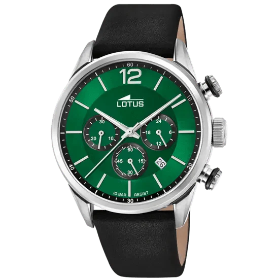 Montre LOTUS Homme Chrono en cuir Noir 18689/4