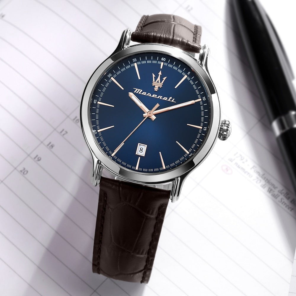 Montre MASERATI Homme Epoca en Cuir Marron R8851118016