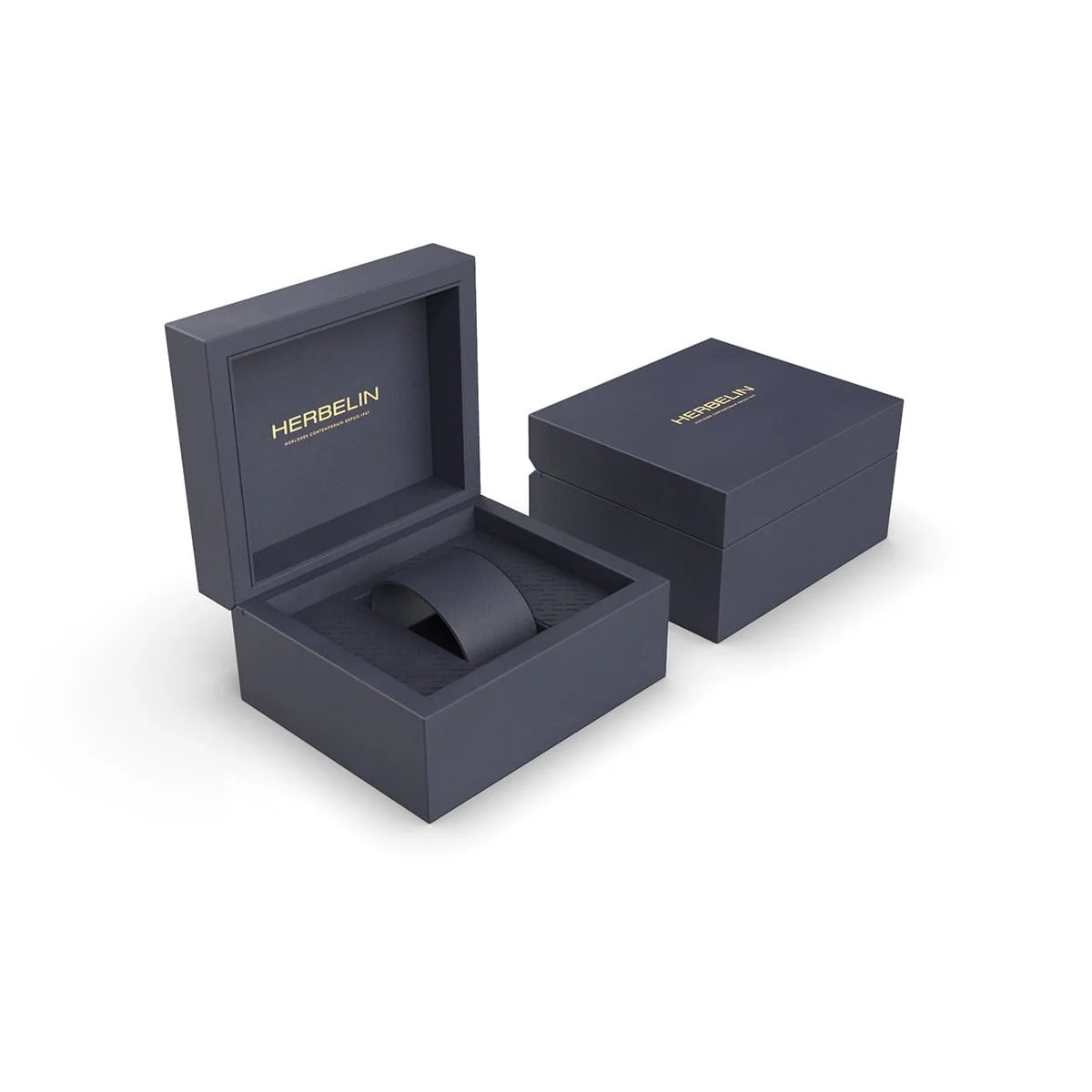 Montre HERBELIN Homme Art Déco en Cuir Noir 10638AP08