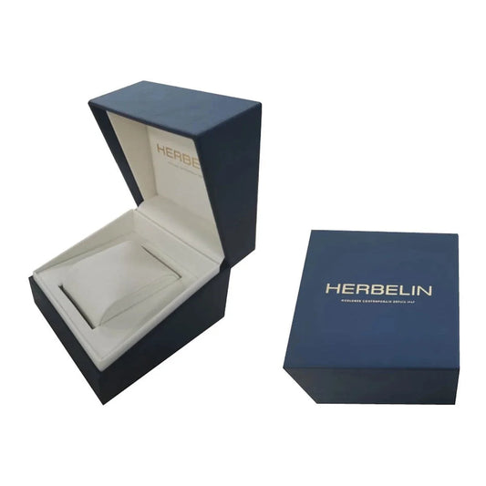 Montre HERBELIN Homme Art Déco en Cuir Noir 17468P08