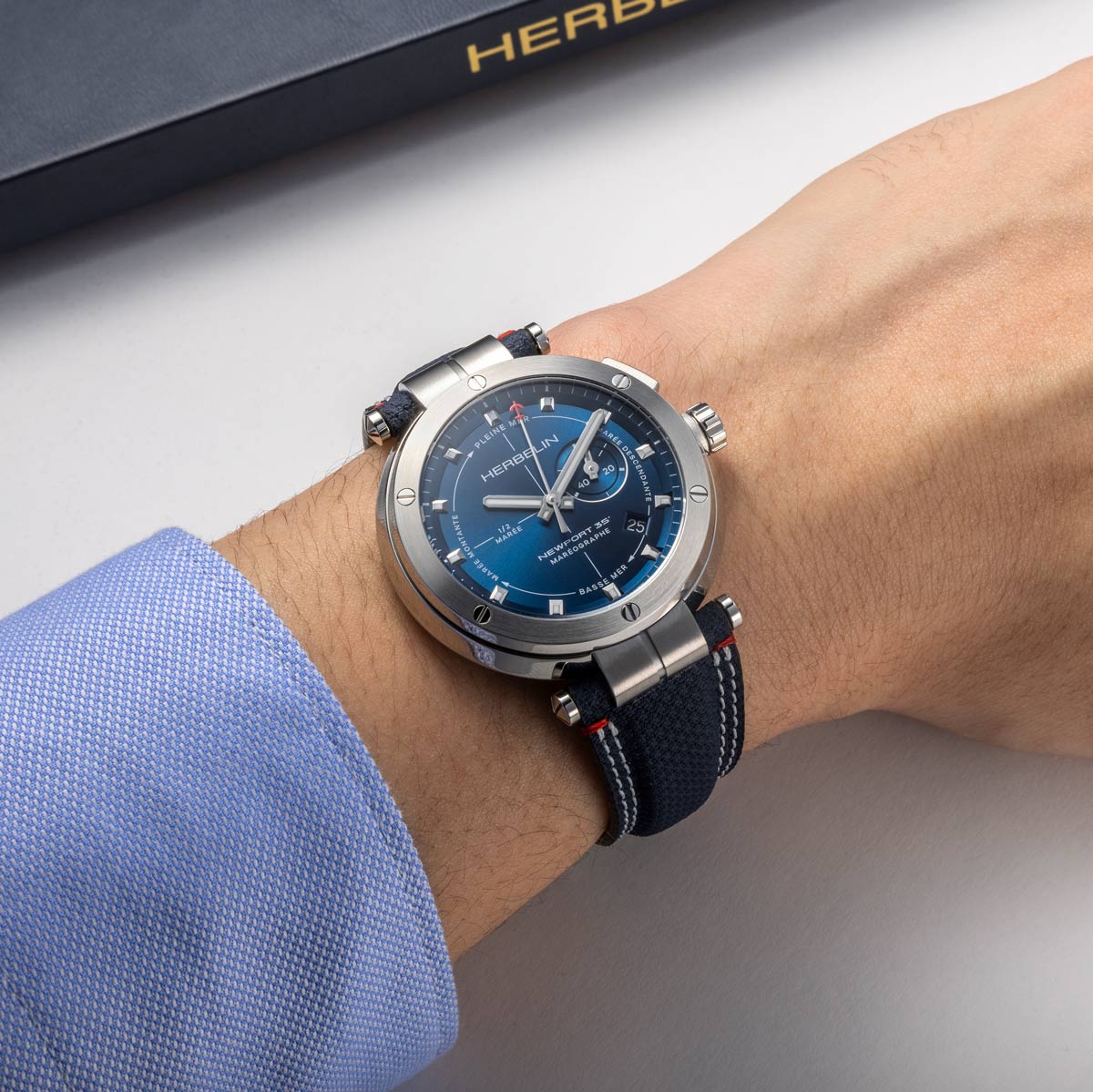 Montre HERBELIN Homme Newport 35th Anniversary Mareographe 24688A15