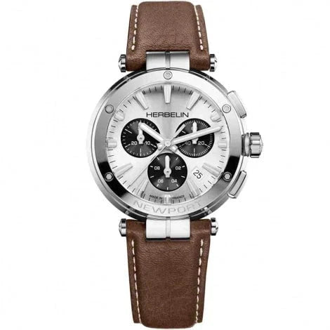 Montre HERBELIN Homme Newport Chronographe en Cuir 37658AP42MA