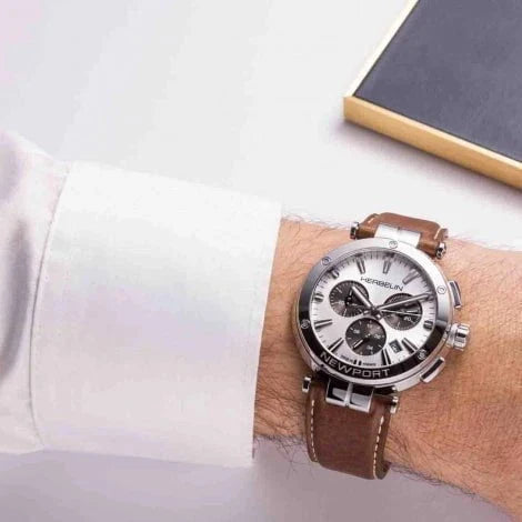 Montre HERBELIN Homme Newport Chronographe en Cuir 37658AP42MA