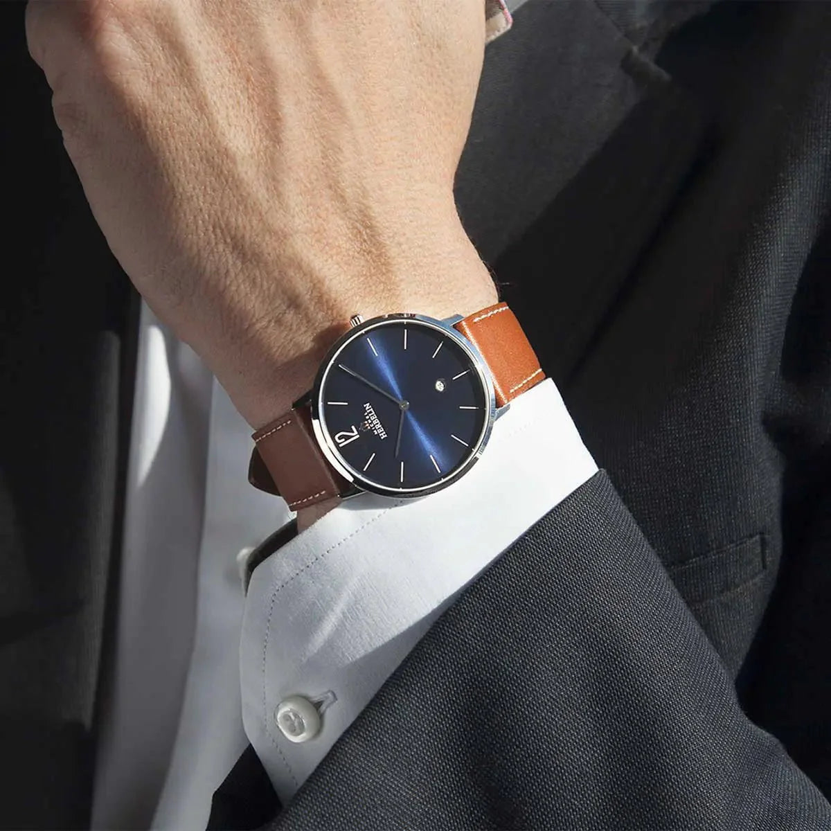 Montre HERBELIN Homme City en Cuir 19515AP15GD
