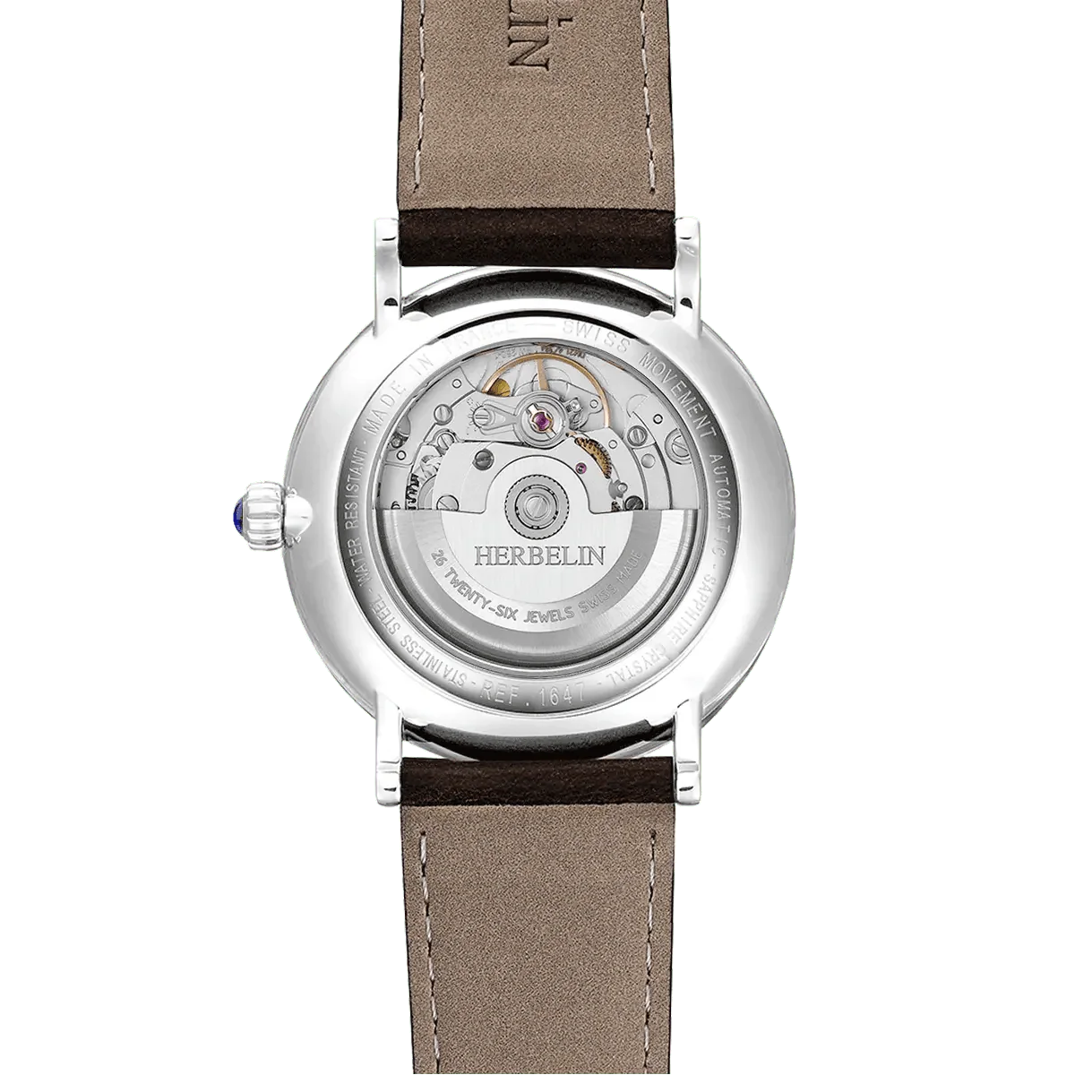 Montre HERBELIN Homme Inspiration Automatic en Cuir 1647AP15BR