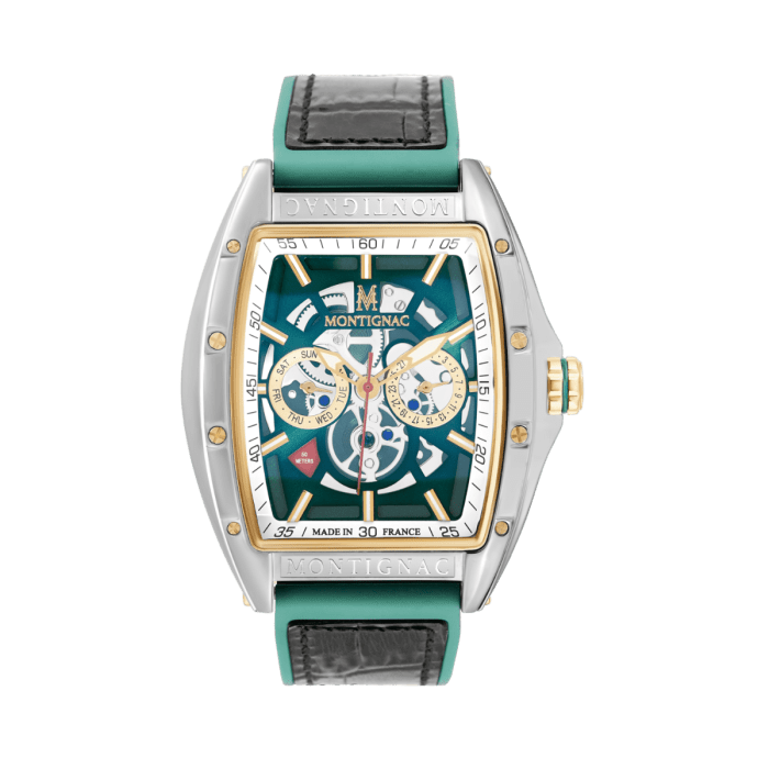 Montre MONTIGNAC Homme en Cuir Noir MOW803