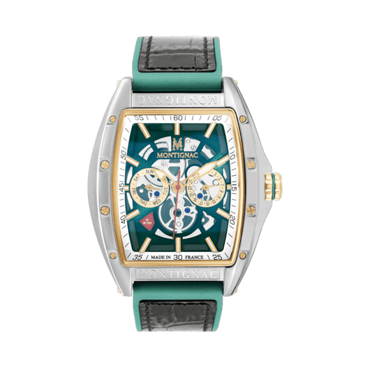 Montre MONTIGNAC Homme en Cuir Noir MOW803