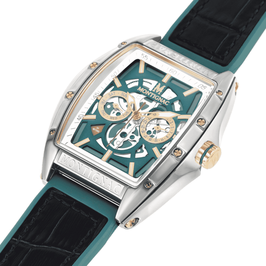 Montre MONTIGNAC Homme en Cuir Noir MOW803