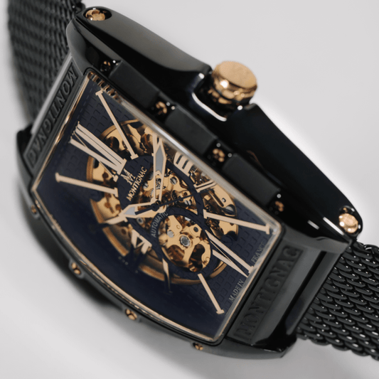 Montre MONTIGNAC Homme Automatique en Acier Noir MOW1103