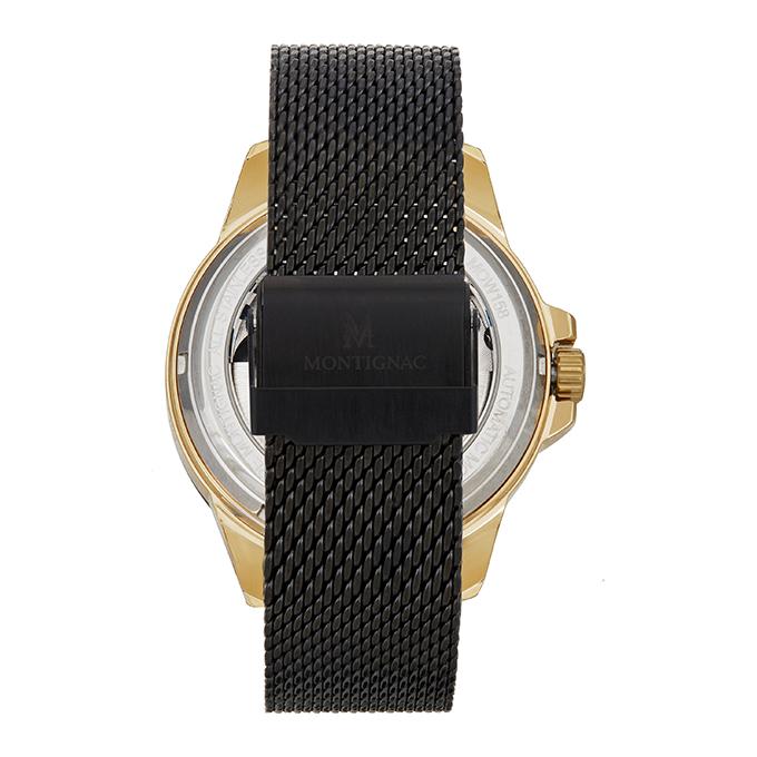Montre MONTIGNAC Homme en Acier Milanais Noir MOW158