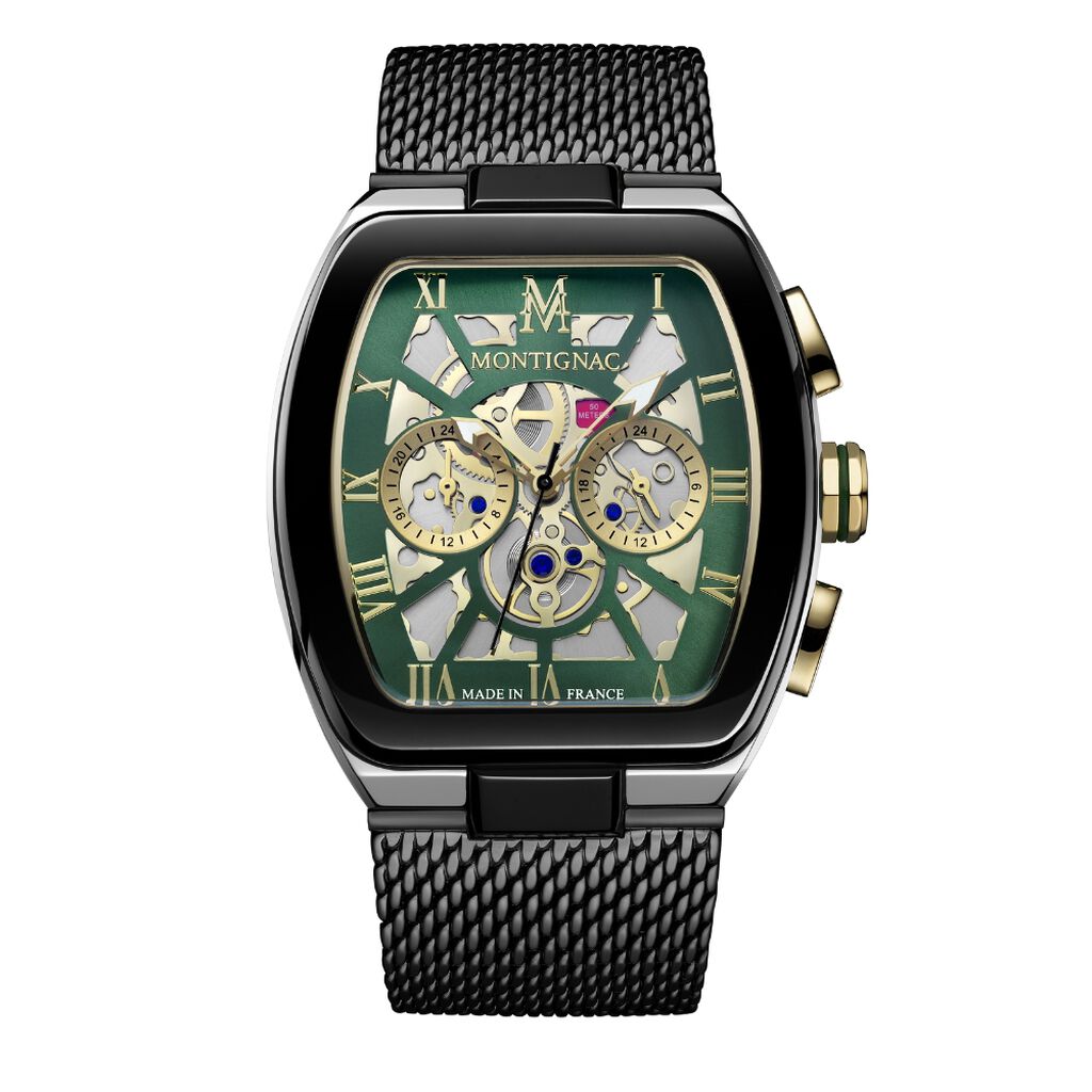 Montre MONTIGNAC Homme Tonneau Vert MOW1105