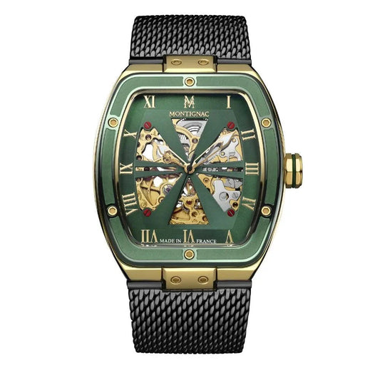 Montre MONTIGNAC Homme Tonneau Vert MOW1106