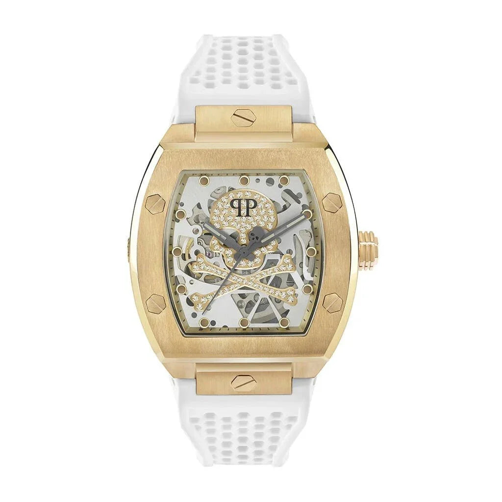 Montre PHILIPP PLEIN Homme The $Keleton en Silicone Blanc PWBAA0421