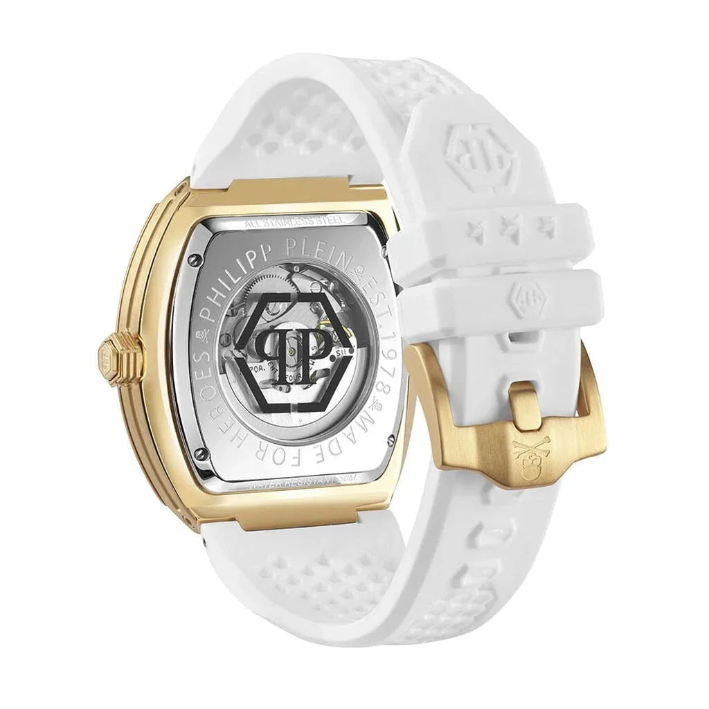 Montre PHILIPP PLEIN Homme The $Keleton en Silicone Blanc PWBAA0421