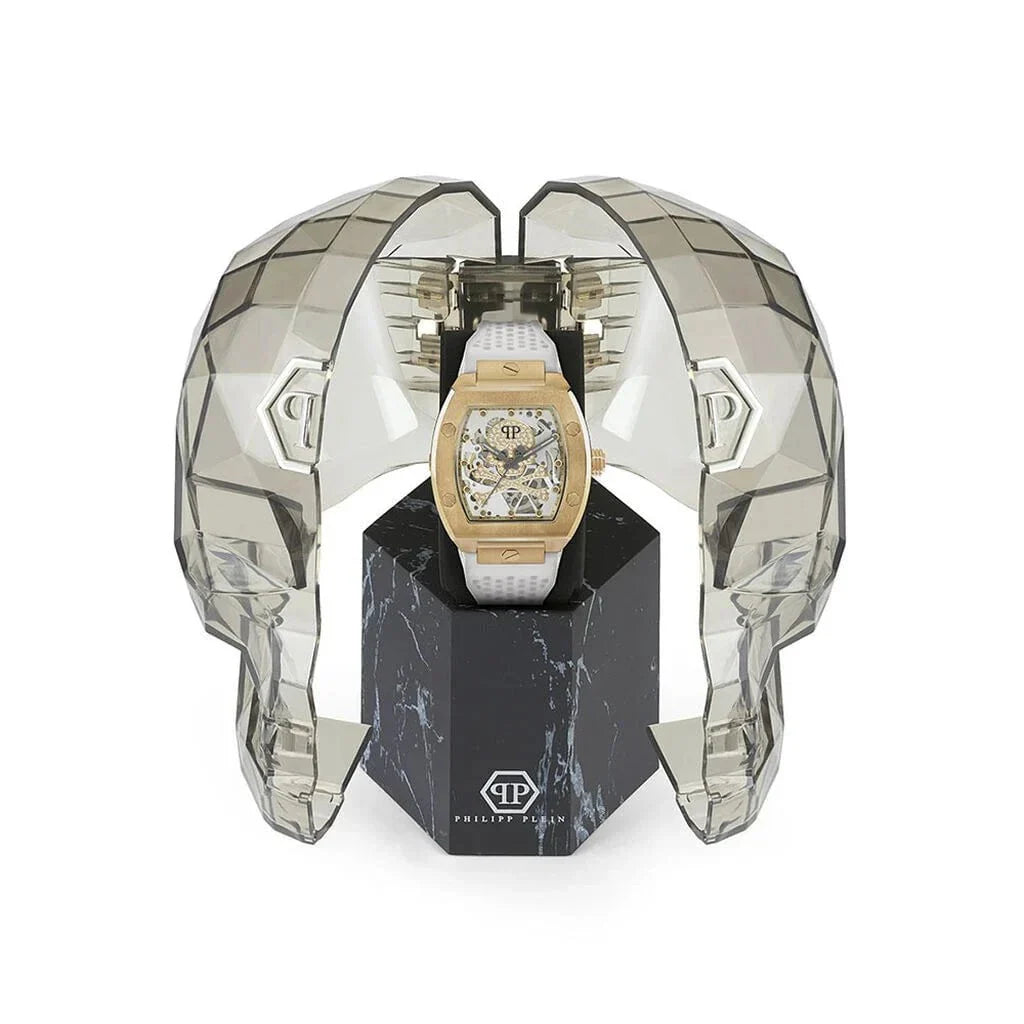 Montre PHILIPP PLEIN Homme The $Keleton en Silicone Blanc PWBAA0421