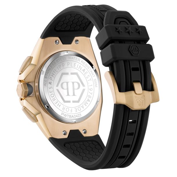 Montre PHILIPP PLEIN Homme Octagon en Silicone Noir PWTBA0423