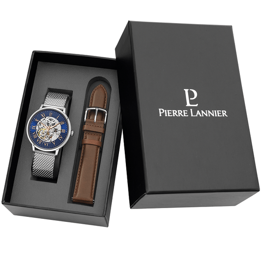 Montre PIERRE LANNIER Homme Automatic Coffret Bracelets Interchangeables 391C168