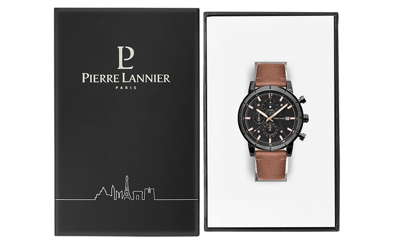 Montre PIERRE LANNIER Homme Criterium en Cuir 224H434
