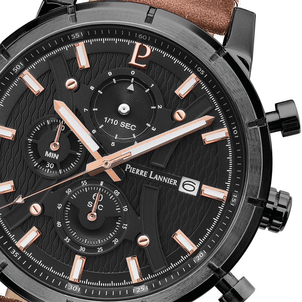Montre PIERRE LANNIER Homme Criterium en Cuir 224H434
