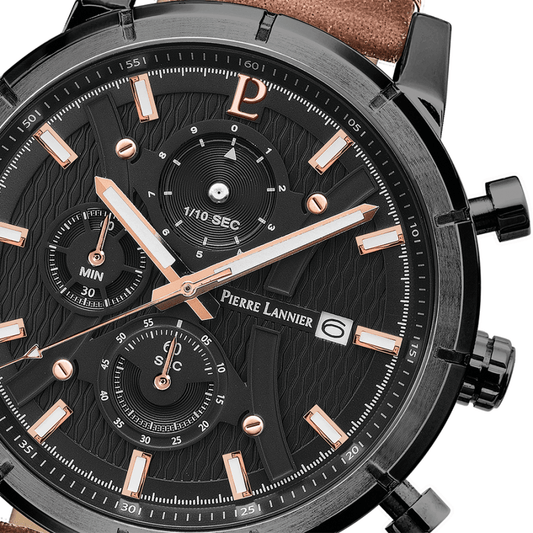 Montre PIERRE LANNIER Homme Criterium en Cuir 224H434