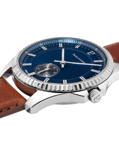 Montre PIERRE LANNIER Homme Métropolitain en Cuir Marron 246G164