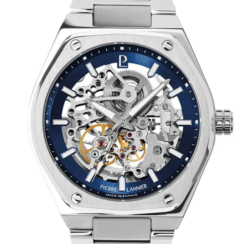 Montre PIERRE LANNIER Homme Copilote Automatique en Acier 308G161
