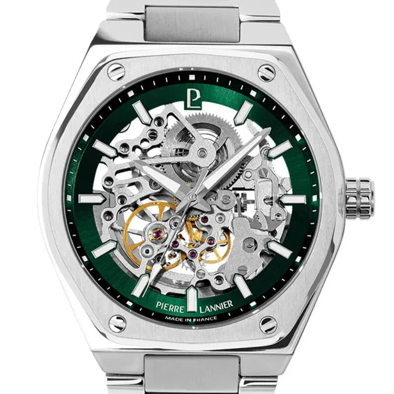 Montre PIERRE LANNIER Homme Copilote Automatique en Acier 308G171