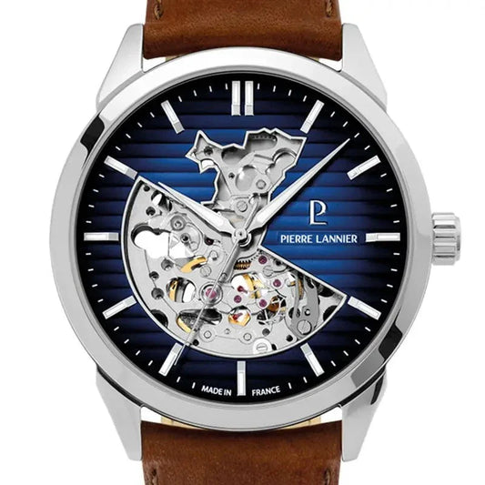 Montre PIERRE LANNIER Homme Monarck Automatique en Cuir 315D164