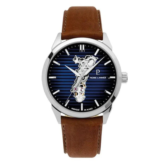 Montre PIERRE LANNIER Homme Monarck Automatique en Cuir 316F114