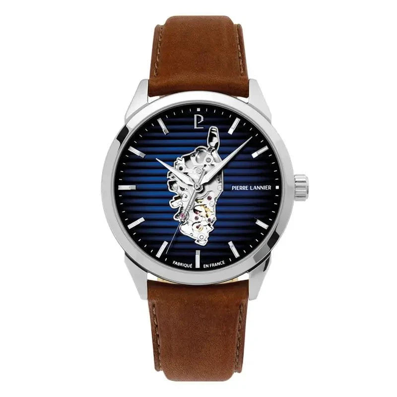 Montre PIERRE LANNIER Homme Monarck Automatique en Cuir 316F124