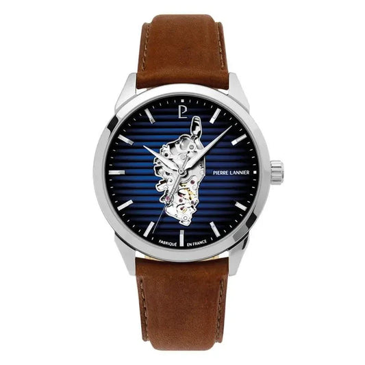Montre PIERRE LANNIER Homme Monarck Automatique en Cuir 316F124