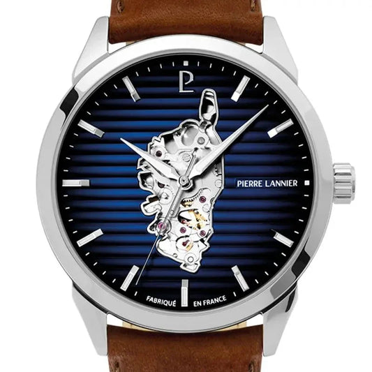 Montre PIERRE LANNIER Homme Monarck Automatique en Cuir 316F124