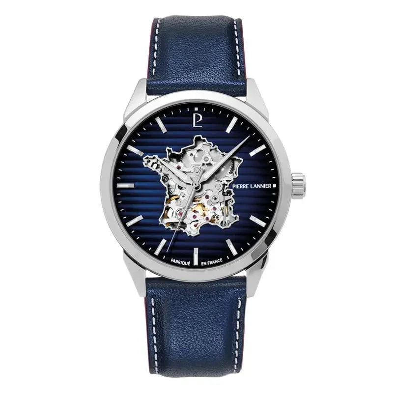 Montre PIERRE LANNIER Homme Monarck Automatique en Cuir 316F166