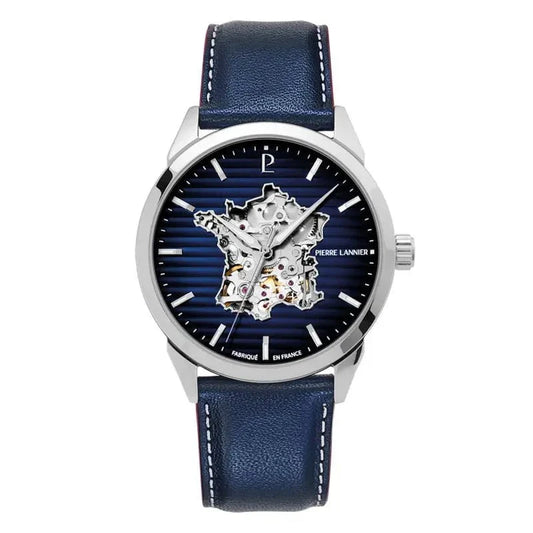 Montre PIERRE LANNIER Homme Monarck Automatique en Cuir 316F166