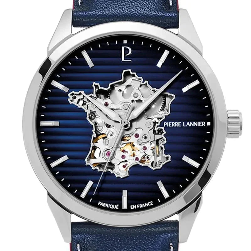 Montre PIERRE LANNIER Homme Monarck Automatique en Cuir 316F166