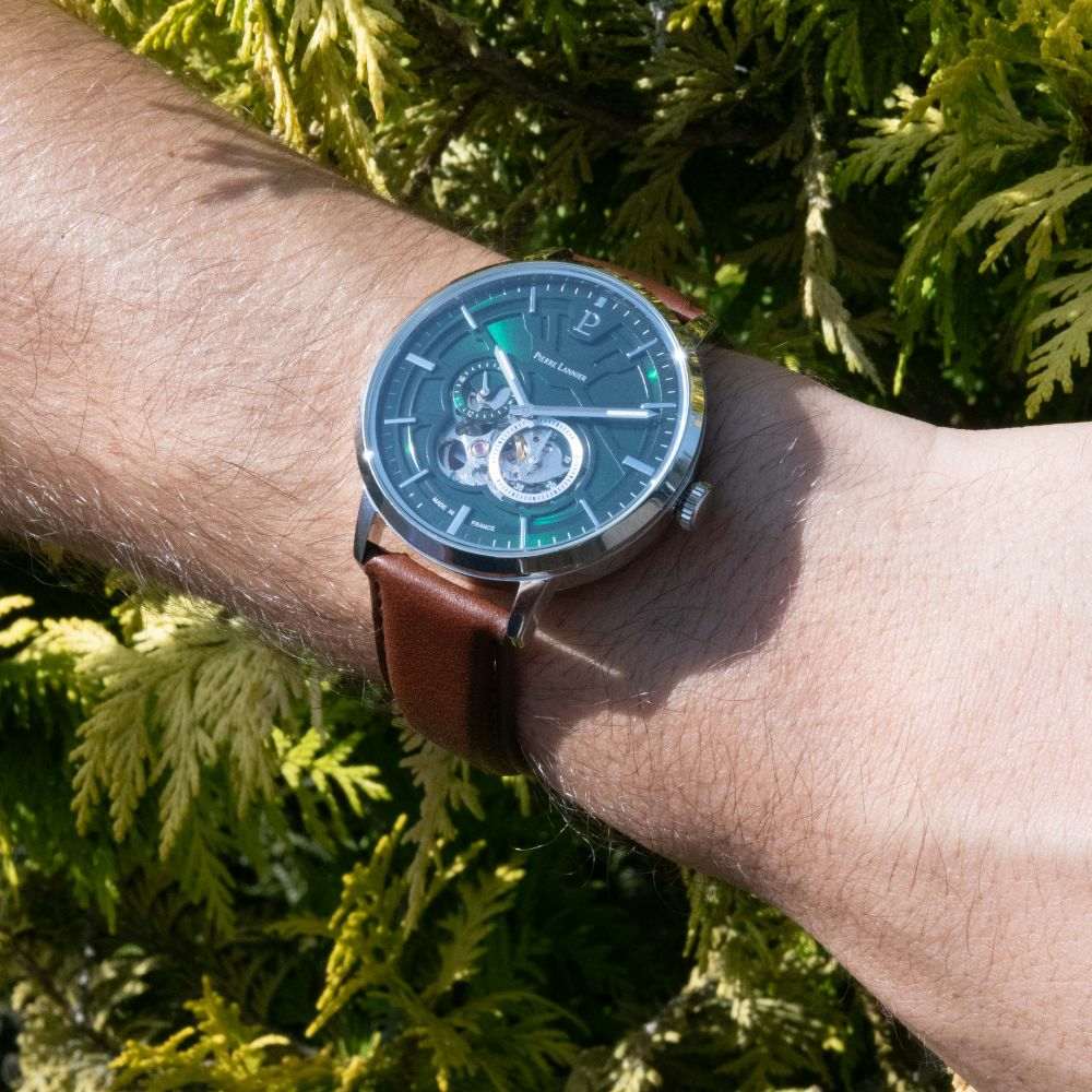Montre PIERRE LANNIER Homme Trio Automatique en Cuir 334B174